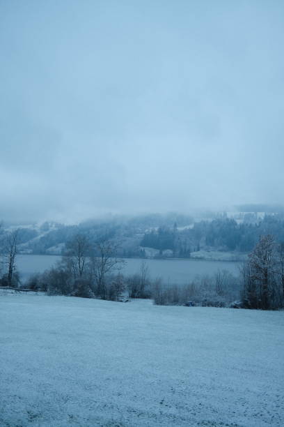 istock Cloudy lake in the Mountains 1455211121