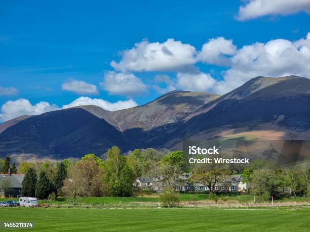 Skiddaw Mountain Viewed From Keswick In The Lake District Stock Photo - Download Image Now