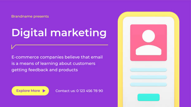 istock Digital marketing e commerce business analyzing smartphone social media banner 3d icon vector 1455214824