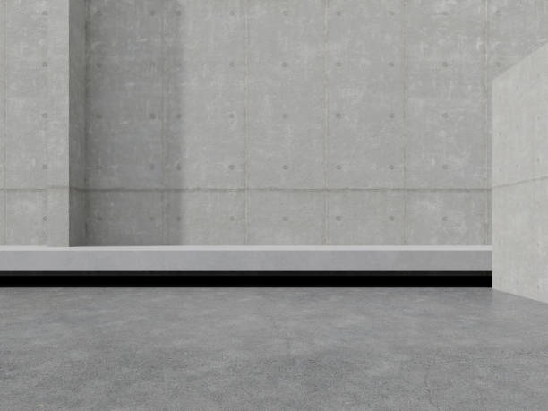 istock 3d render of abstract concrete architecture design. 1455215777