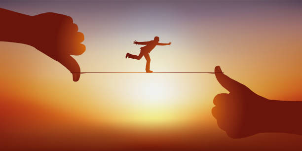 istock Concept of the verdict of a judgment with differing opinions. 1455215780