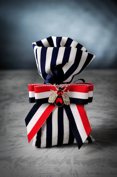 istock Decorative handmade surprise gift bag. 1455221170