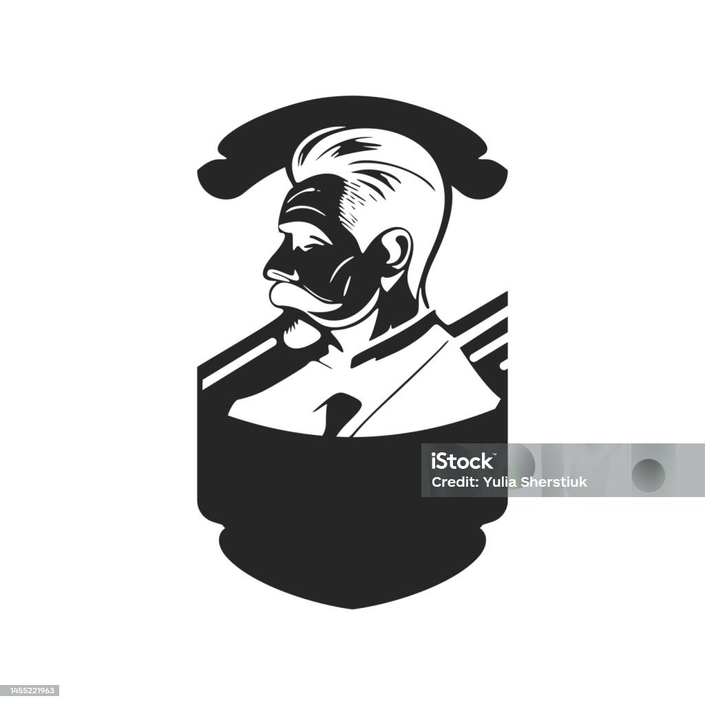 Logo Mô Tả Một Người Đàn Ông Sành Điệu Và Tàn Bạo Với Bộ Râu Logo ...