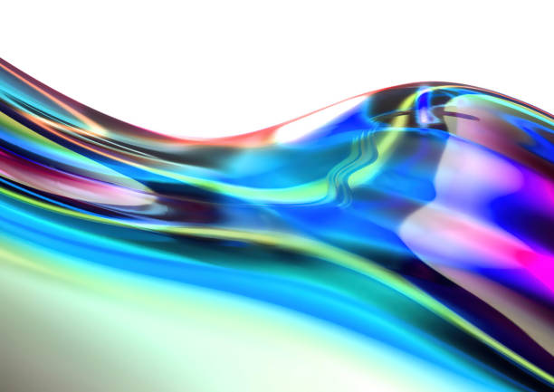 istock 3d rendering Curve Dynamic Fluid Liquid Wallpaper. Light Pastel Cold Color Colorful Swirl Gradient Mesh. Bright Pink Vivid Vibrant Smooth Surface. Blurred Water Multicolor Neon Sky Gradient Background 1455222160