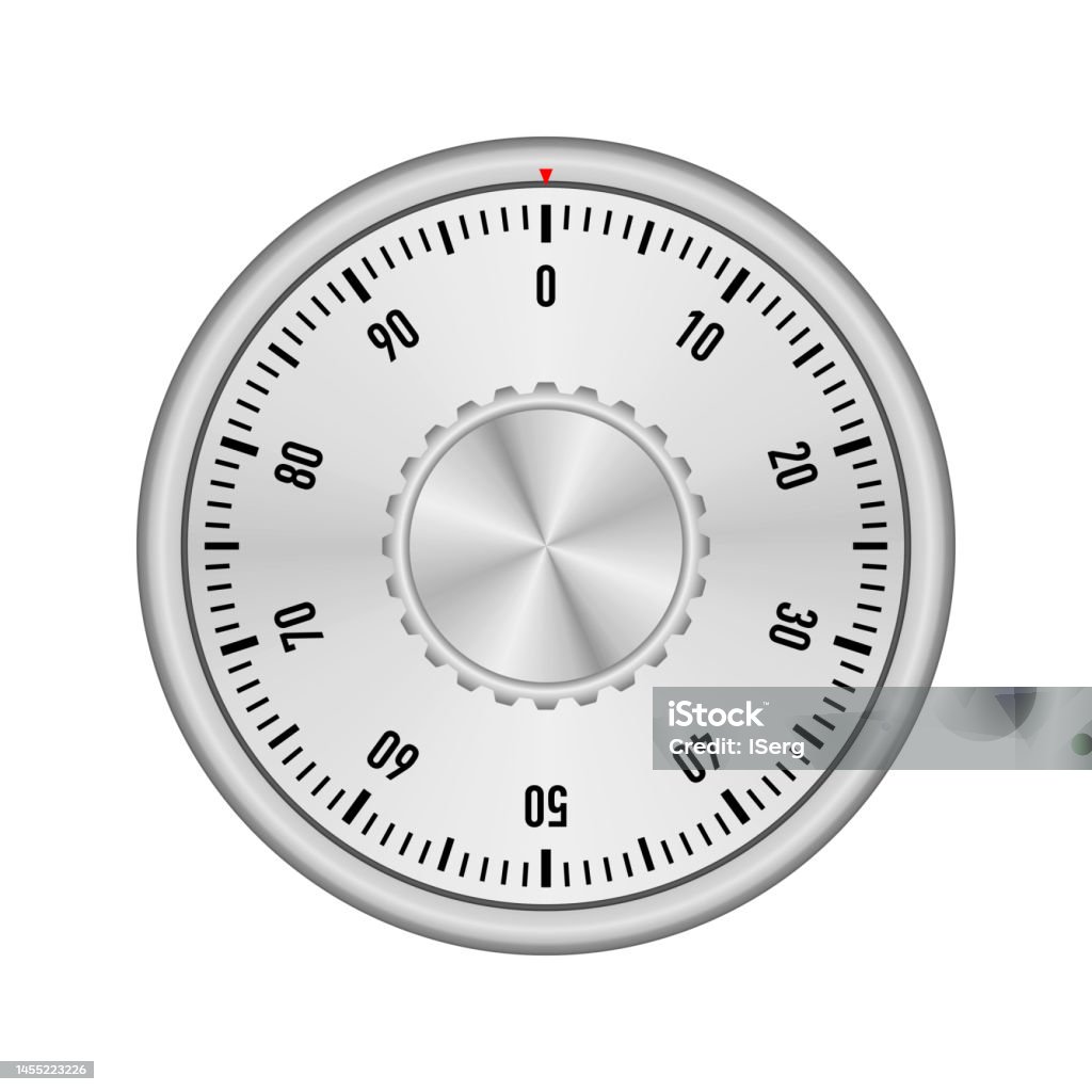 Combination Lock Safe On White Background Vector Illustration Stock ...
