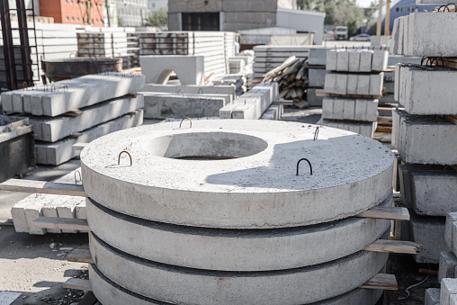 Round reinforced concrete well cover, factory warehouse