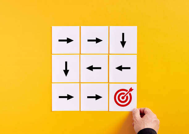 istock Goal achievement, business objectives or goal setting concept. 1455232219