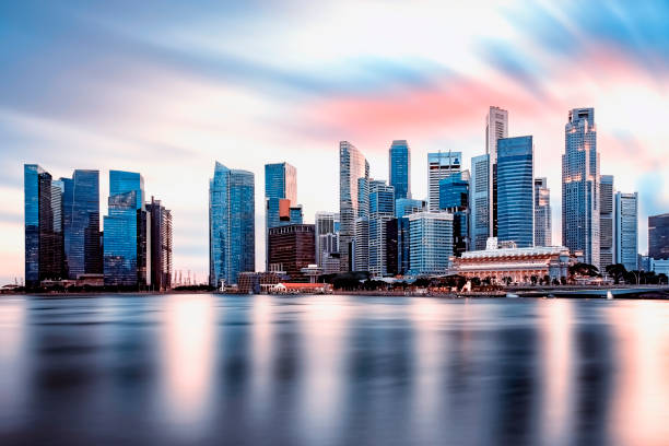istock Marina Bay in the evening, Singapore 1455239166