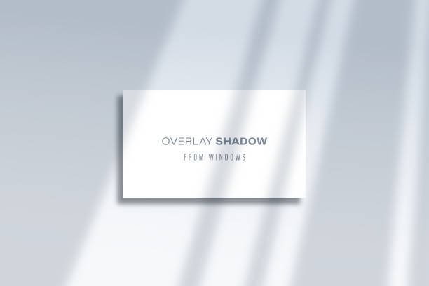 szablon efektu nakładki cienia. przezroczyste miękkie światło i cienie z okna. makieta klosza okiennego nad ramą wiszącą na ścianie - shadow stock illustrations