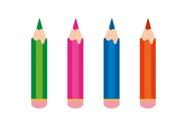 Vector illustration of colour pencils