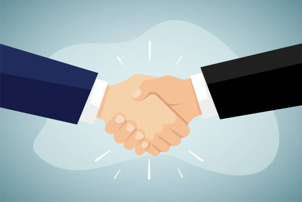 jabat tangan - jabat tangan ilustrasi stok