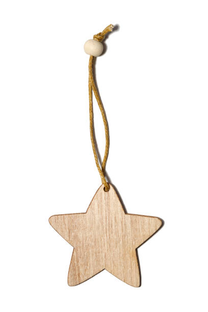 istock wooden star on a string isolated on white background.christmas decoration 1455252299