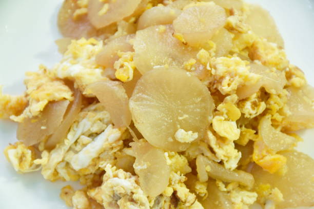 istock fried slice sweet pickled radish with egg 1455252438