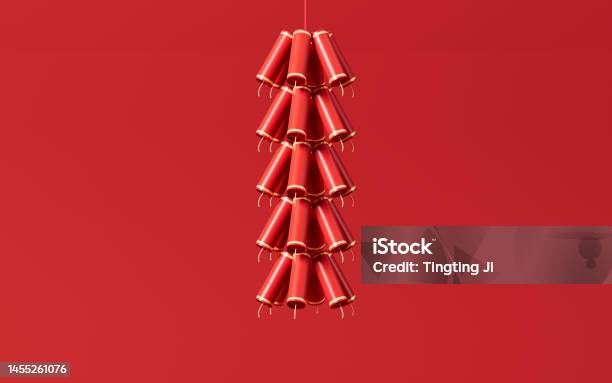 Firecrackers Rapido Riangle A String Of Firecrackers With Red Background 3d Rendering Stock Photo ...