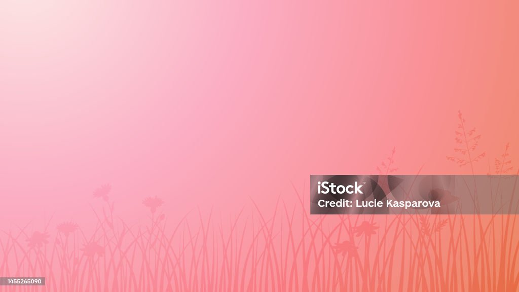 Springtime Pink Gradient Pink Spring Flowers Gradient Background Stock Illustration - Download ...