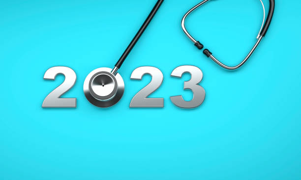 istock Year 2023 with stethoscope and copy space 1455266264