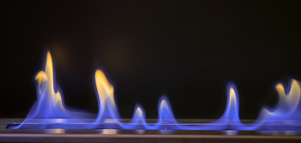 Modern bio fireplace fireplace on ethanol gas.