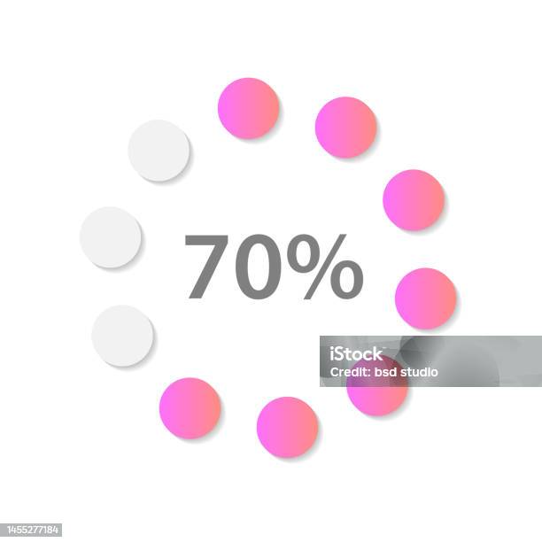 Gradient Chart Circular Circular Dot Gradient Infographic Chart Design Template Stock ...