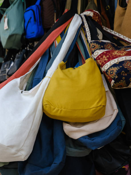 istock cloth bags in a store 1455277694