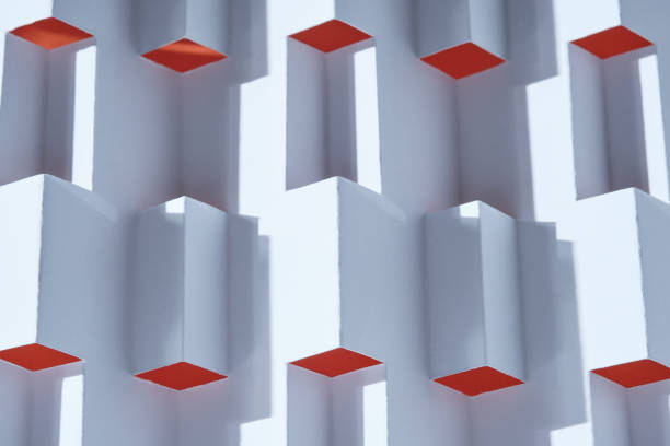 Abstract geometric background. Folded paper texture. Kirigami paperwork.