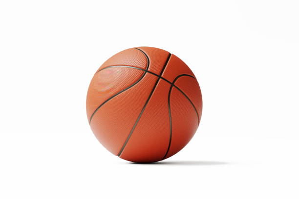 istock Basketball Ball Sitting On White Background 1455283441