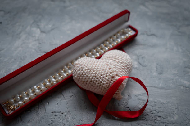 Pearly necklace in jewelry box