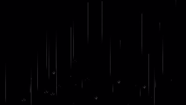 Cartoon rain looped animation with alpha channel
