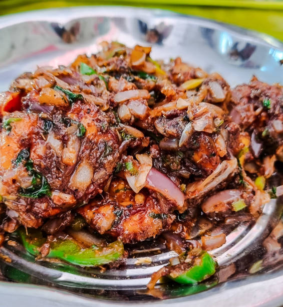 istock Hot Manchurian dish on plate 1455289266