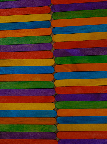background from colored wooden sticks