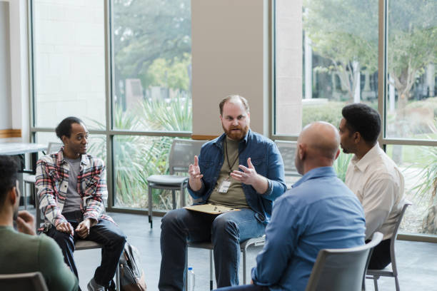 istock Mental health therapist having conversation 1455291137