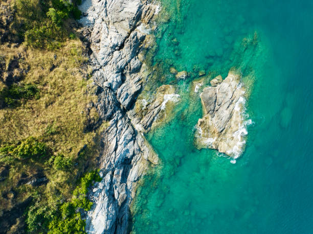 istock Seashore ocean background, Beautiful nature Amazing seacoast view background 1455292222