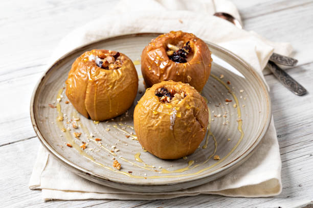 istock Sweet baked Apple with honey 1455292718