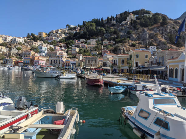 istock Symi Town - the harbor 1455293576