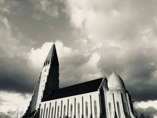Famous church in Reykjavik Iceland