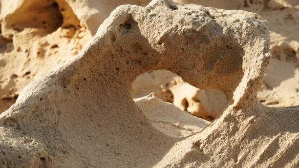 A kurkar sandstone  ark formations, Mediterranean sea coastline