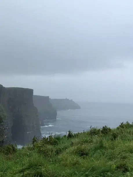 The cliffs of Mohr on a dreary day￼