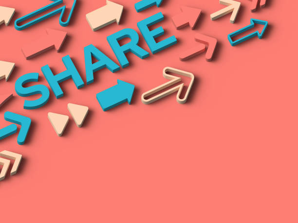 istock Social Media Share Arrows 3D Background 1455298840