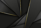 istock Abstract black and gold lines background 1455299767