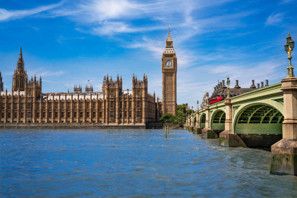 istock London Big Ben tower, Westminster bridge over Thames river England UK 1455303240