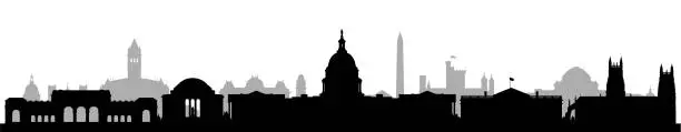 Vector illustration of Washington DC (All Buildings Are Complete and Moveable)