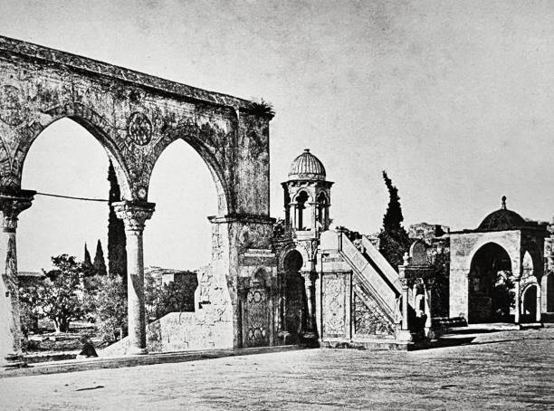 istock Jerusalem, the temple square with the south arcade and the pulpit of Burhan ed Din, 1864 1455307448