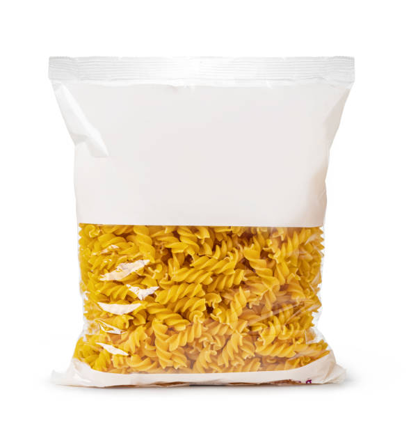 istock Plastic transparent bags with pasta 1455310478