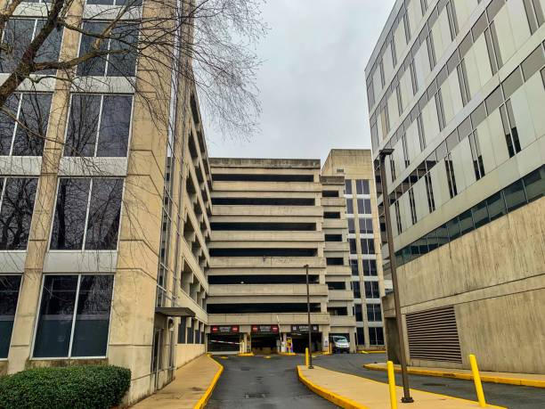 istock Parking garage and buildings 1455311847