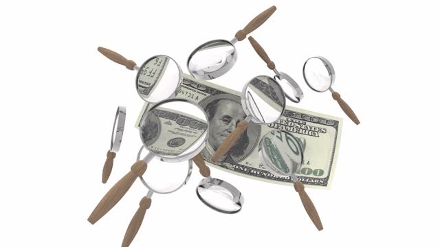 Magnifiers Searches Dollar Rate and Economy