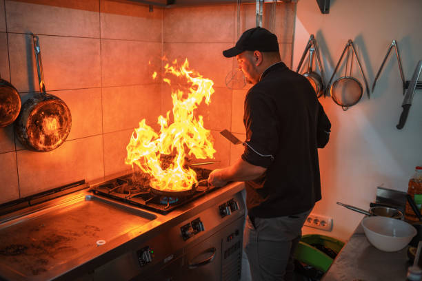 istock Raw Meat Being Cooked in Large Flames 1455326552