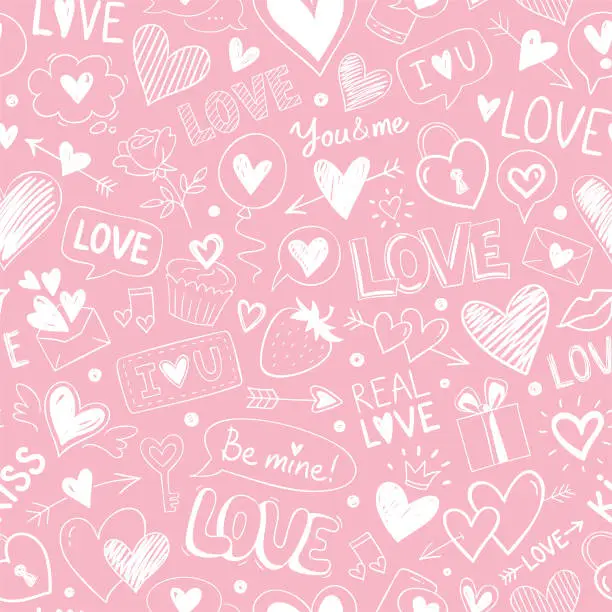 Vector illustration of Seamless pattern for Valentine's day