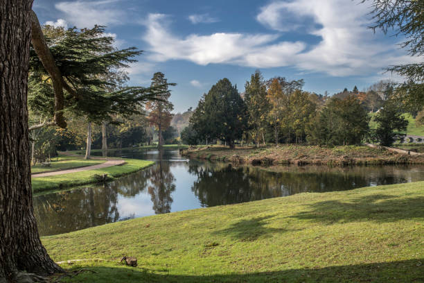 istock Lake view at Painshill Park 1455331587