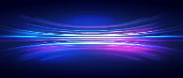 Vector illustration of Abstract Blue And Violett Motion Speedlines