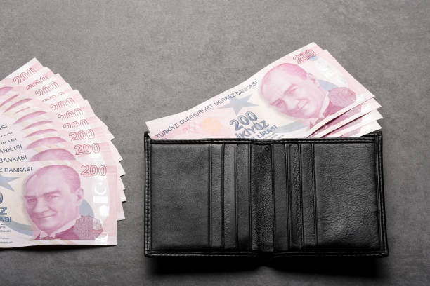 istock Turkish lira banknotes in a wallet 1455340726