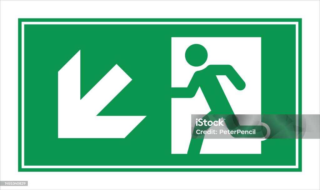 Exit Sign Vector Stock Illustration Isolated Stock Illustration ...